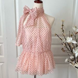 NWOT Venus Pink & Gold Halter Top